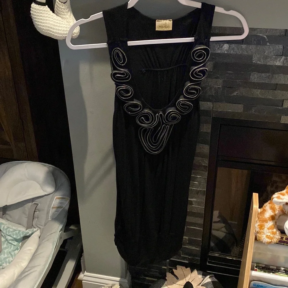 Tunic black size s with nice silver accent - Picture 1 of 7
